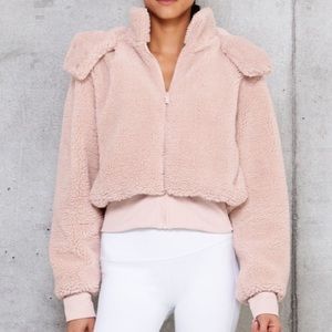 Alo yoga Dusty Pink foxy sherpa jacket size M